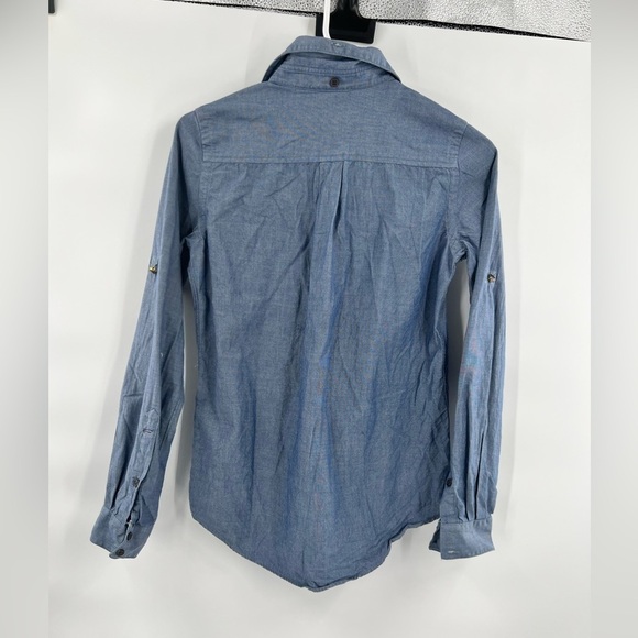 Trovota blue long sleeve button down shirt size S - Picture 2 of 7